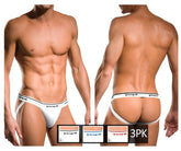 Papi 705910W-100 3PK 1X1 Rib Jockstrap Farbe Weiß